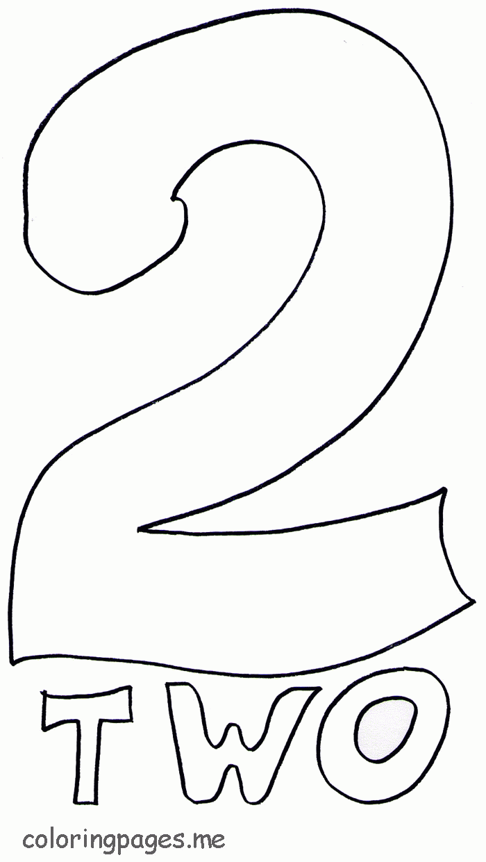 Number 2 Coloring Page - Coloring Home