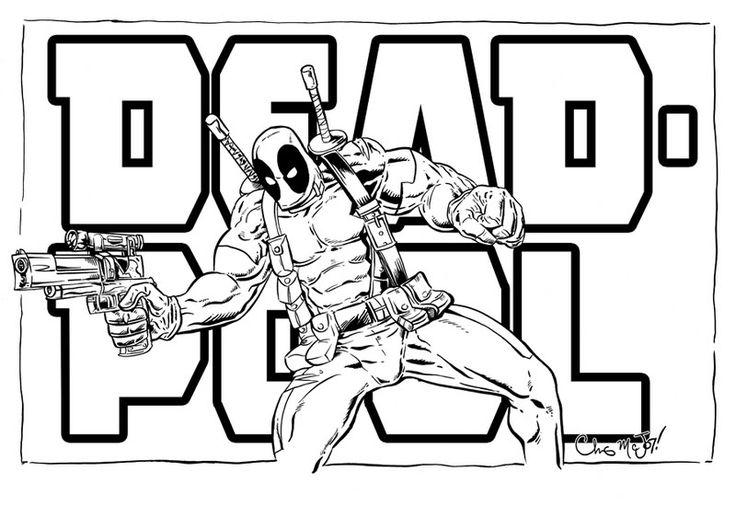 Deadpool Printable Coloring Pages Superhero