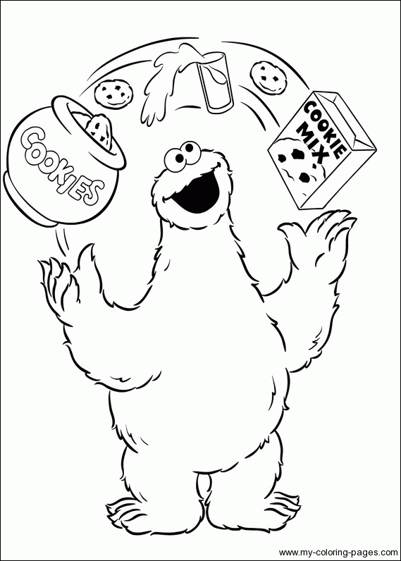 Coloring Pages Of Cookie Monster - Coloring Home