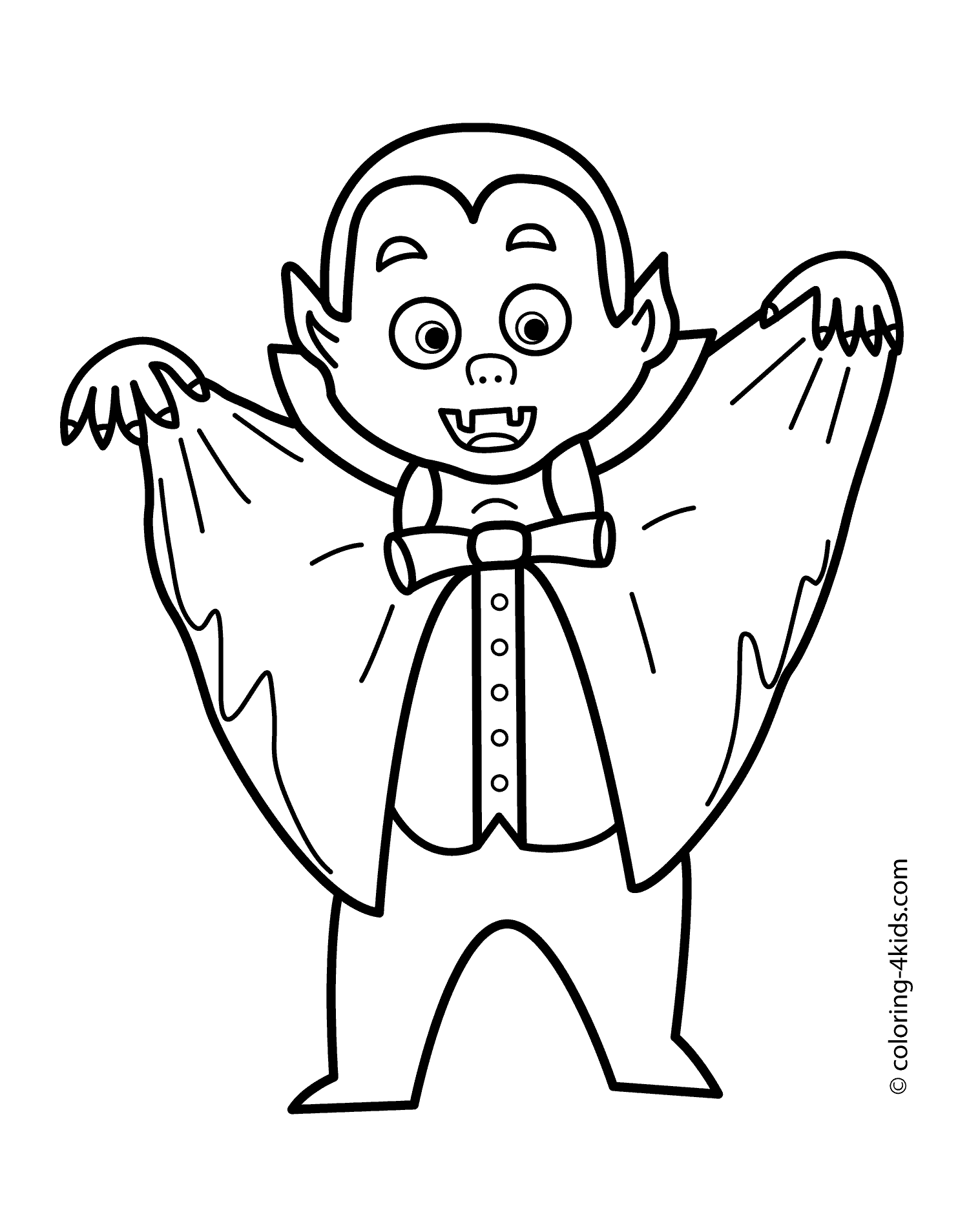 Halloween Vampire Coloring Pages - Coloring Home