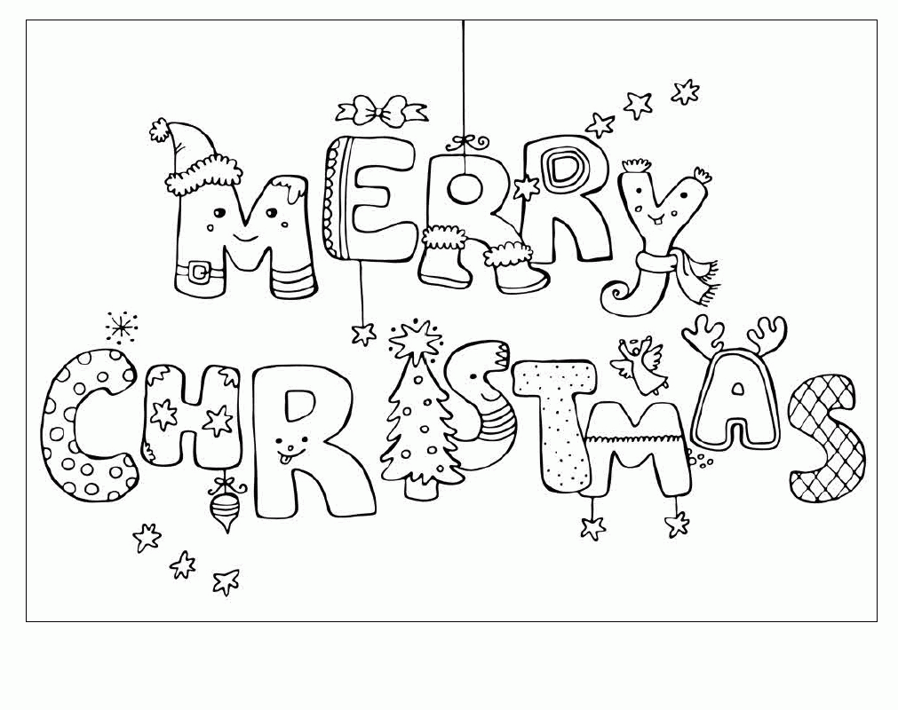 Christmas Card Coloring Pages Printable - High Quality Coloring Pages