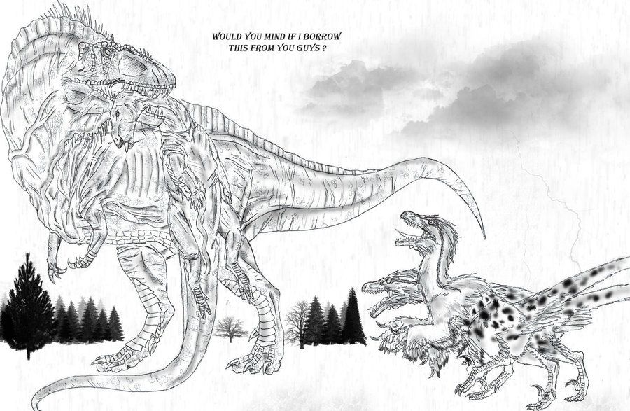 Utahraptor - Coloring Pages for Kids and for Adults