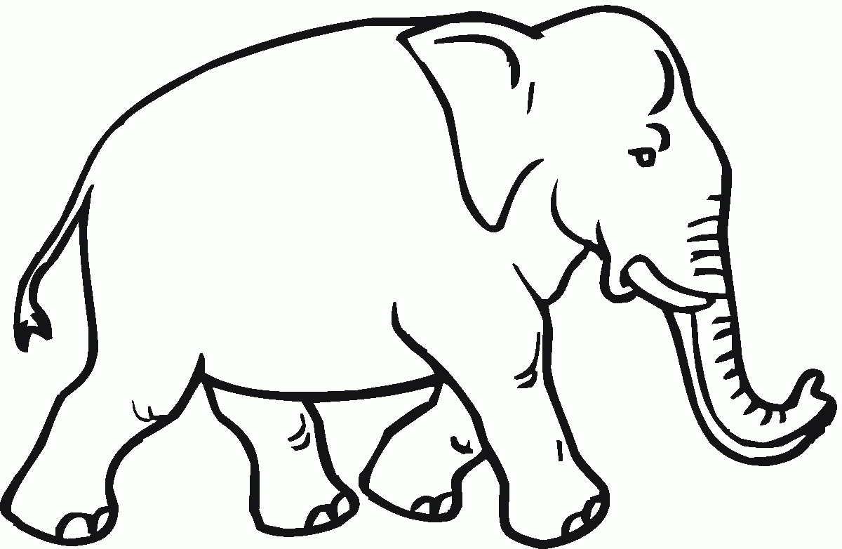 Free Printable Coloring Page Of Elephant