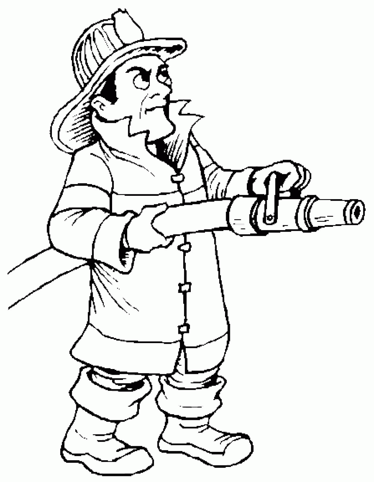 Fireman - Coloring Pages for Kids and for Adults