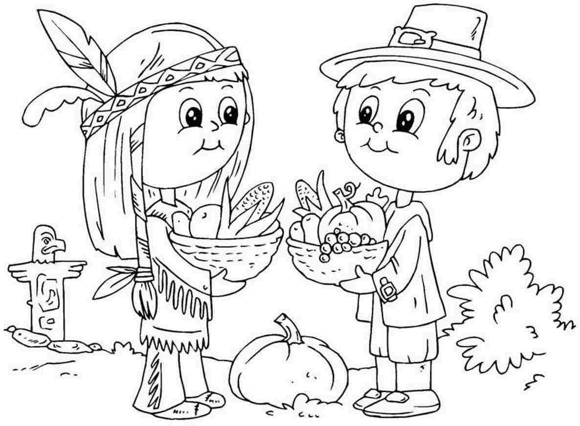 Thanksgiving Pilgrim Coloring Pages Kids - Colorine.net | #4874