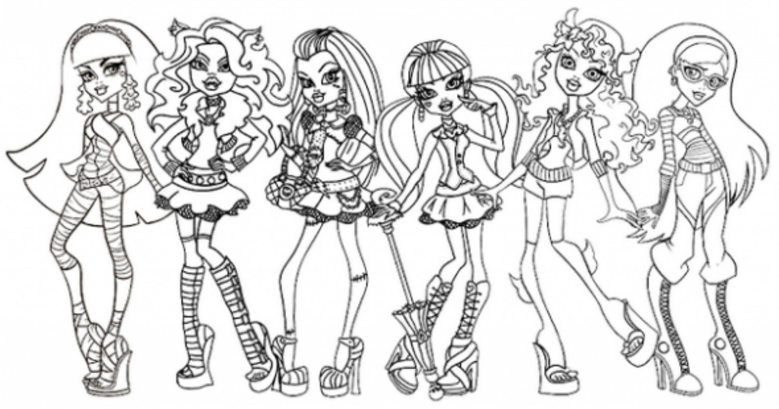 Monster High Coloring Pages All Characters Original - Colorine.net ...