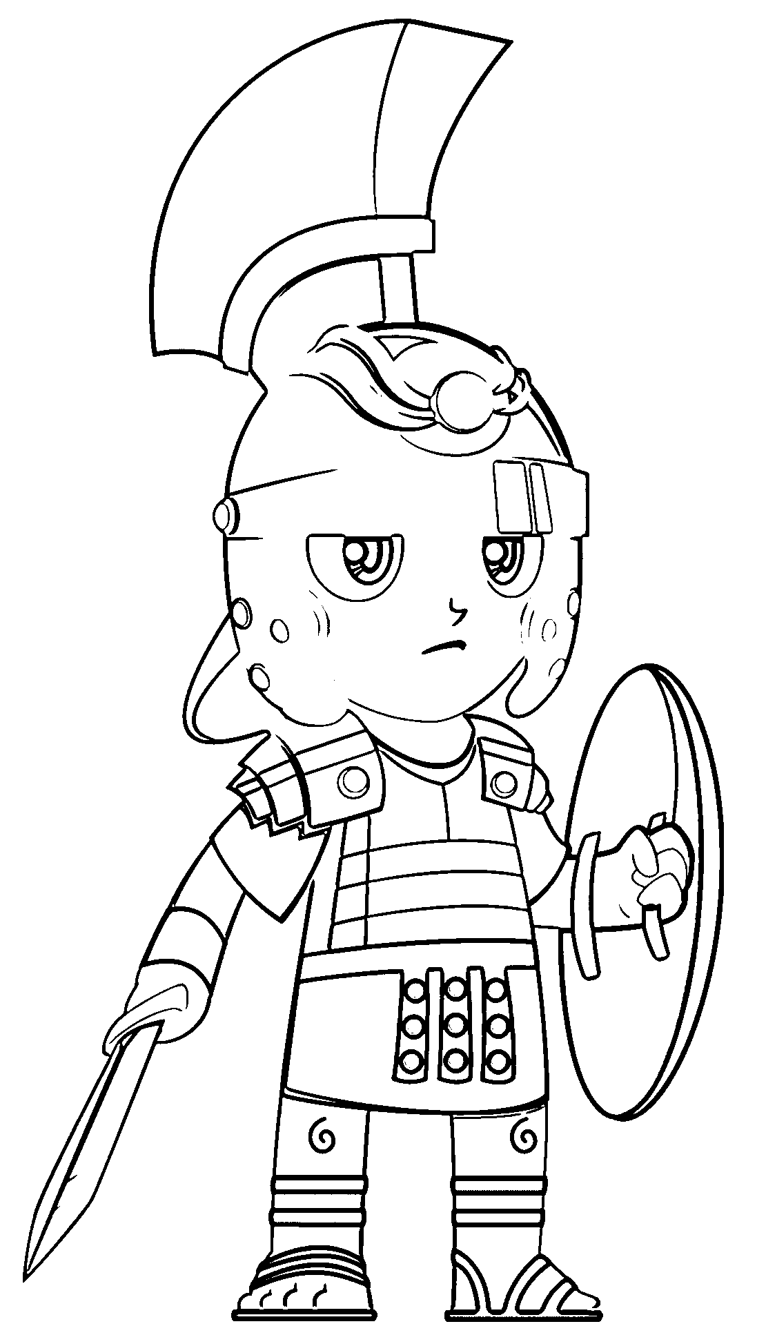 Cartoon Roman Soldier Pictures Coloring Page | Wecoloringpage