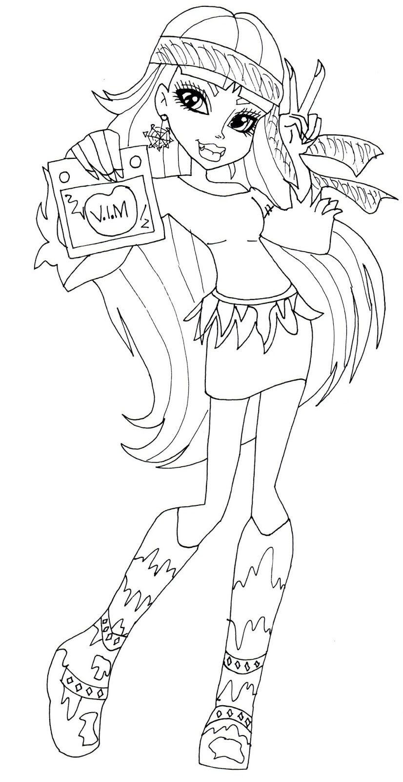 Free Printable Monster High Coloring Pages: Abbey Bominable Music ...