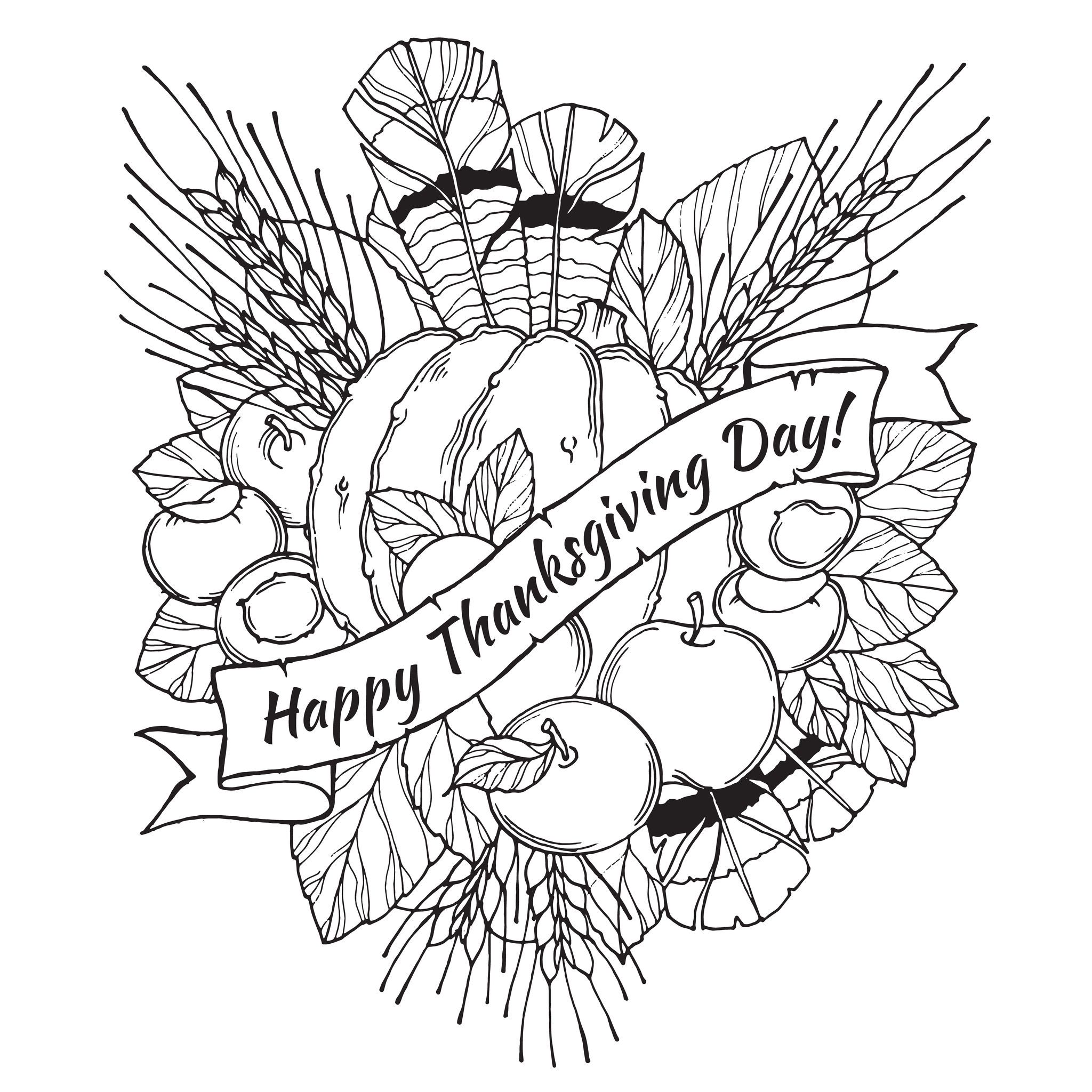 Thanksgiving Coloring Pages For Adults Coloring Home