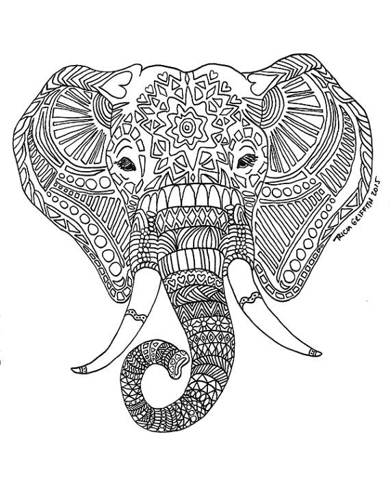 Adult ~ Printable Adult Coloring Pages Printable Elephant ...