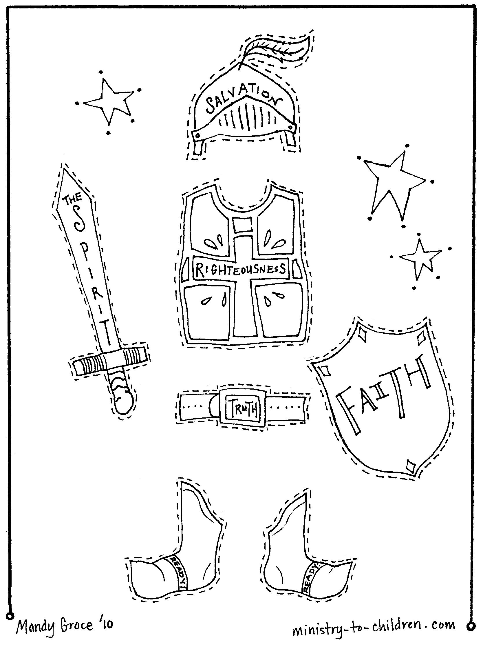 Armor Of God Coloring Pages Coloring Home