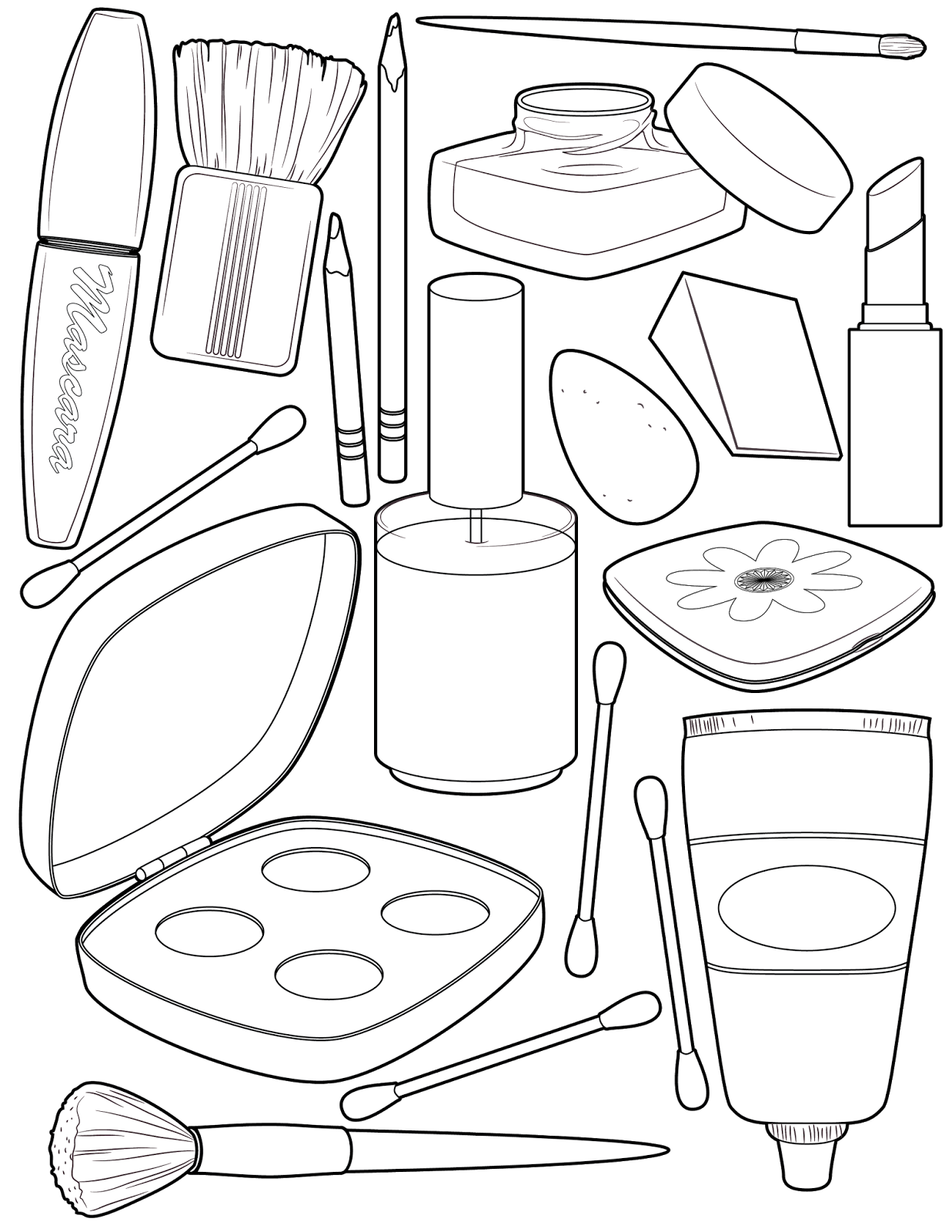 makeup-coloring-page | Coloring sheets, Coloring pages ...