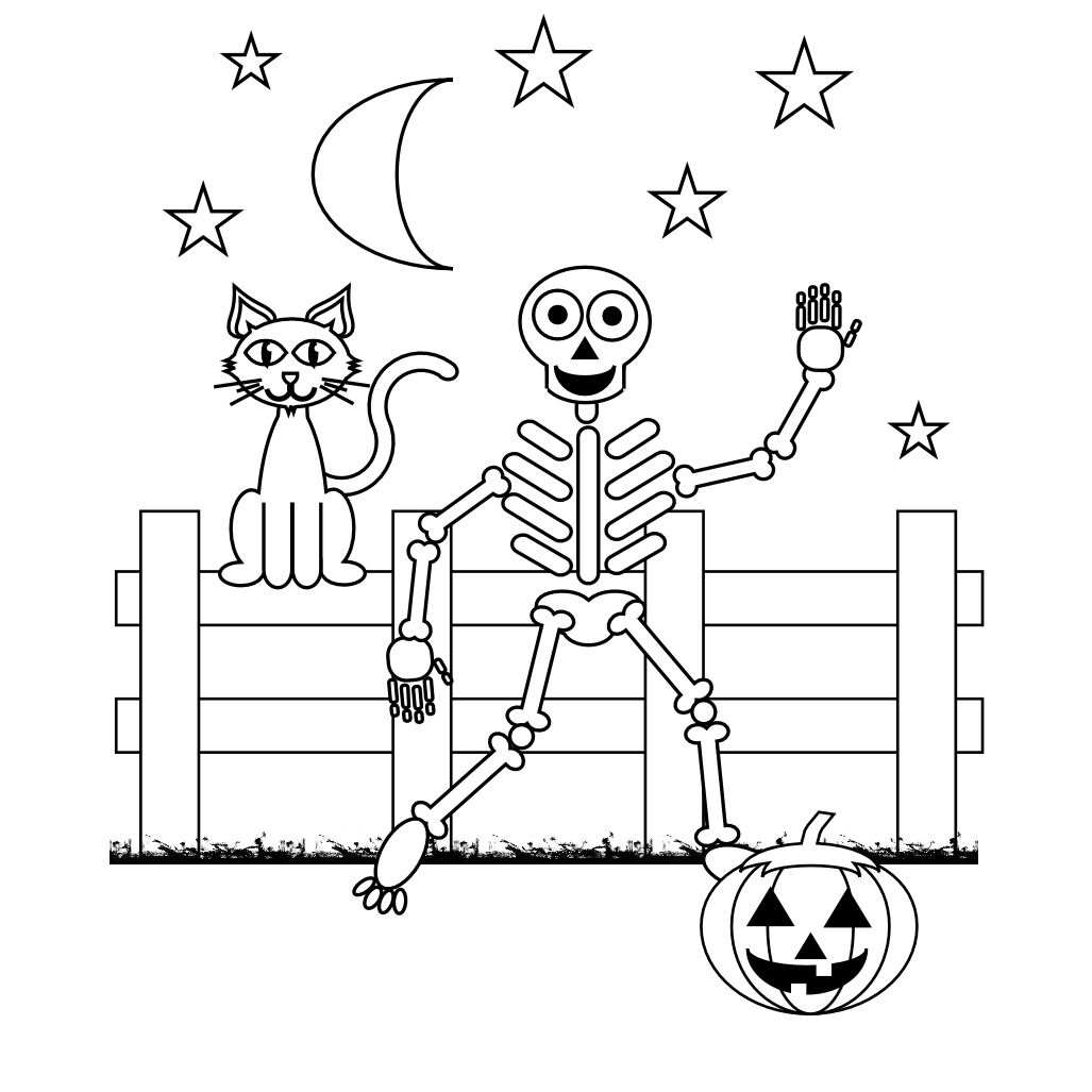Free Printable Skeleton Coloring Pages For Kids | Skull ...