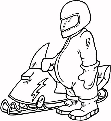 Snowmobiles coloring pages | Free Printable Pictures