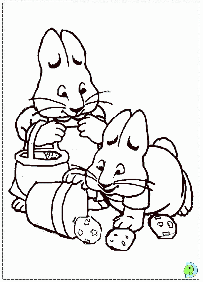 Max and Ruby Coloring page- DinoKids.org