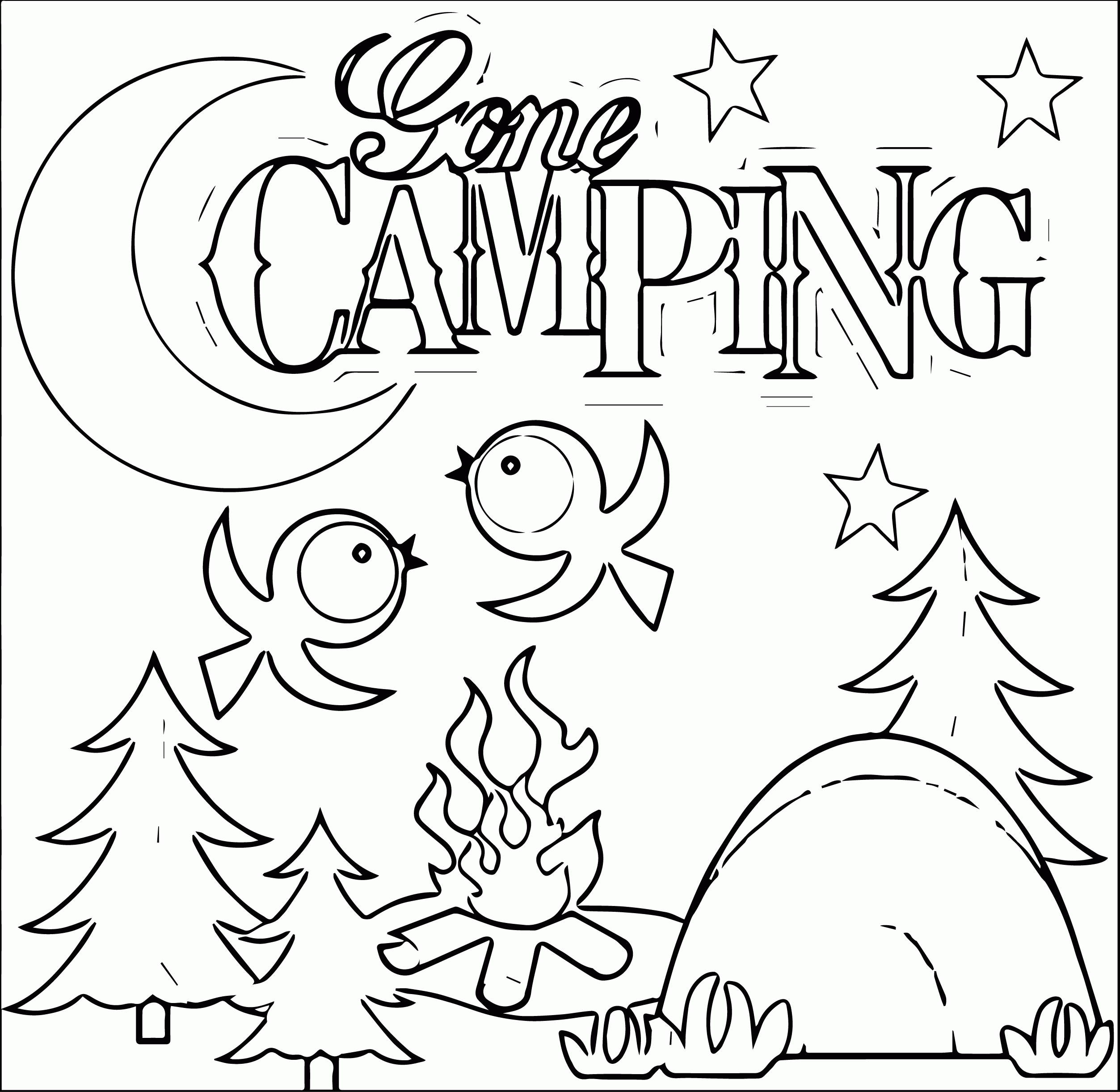 Coloring Page Camping - Coloring Home