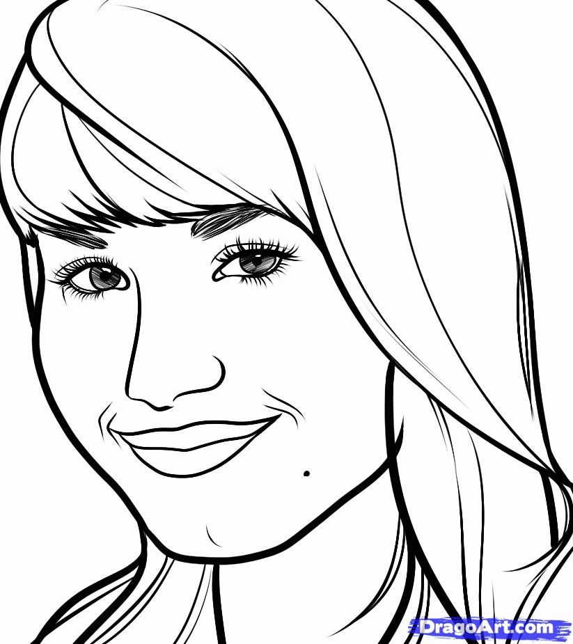 Demi Lovato Coloring Pages Coloring Home