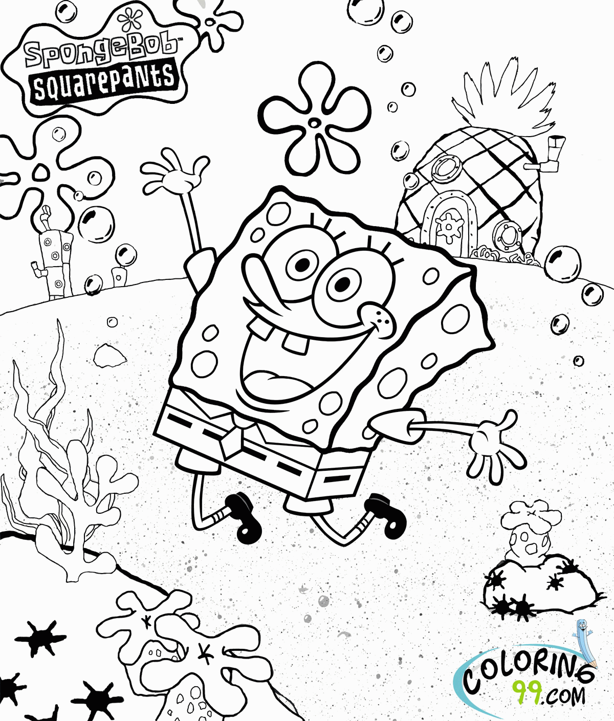 Spongebob And Gary Coloring Pages Coloring Home