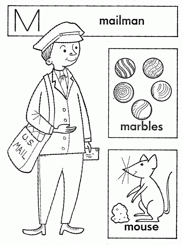 mailman printable coloring pages - photo #17