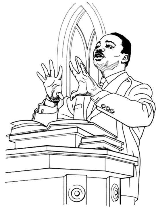 Dr Martin Luther King Jr Coloring Page