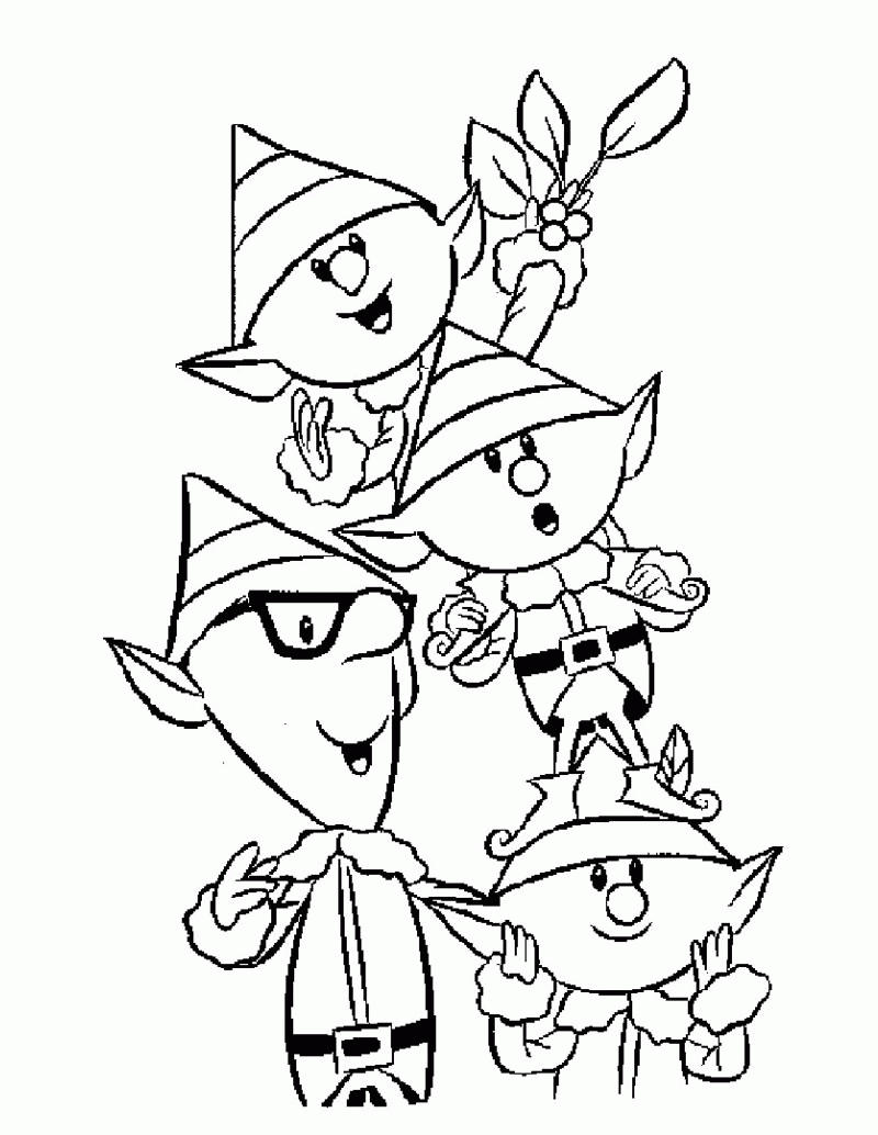 Elf on the Shelf Coloring Page 6