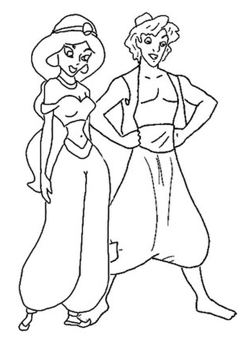 aladdin lamp coloring pages | Only Coloring Pages