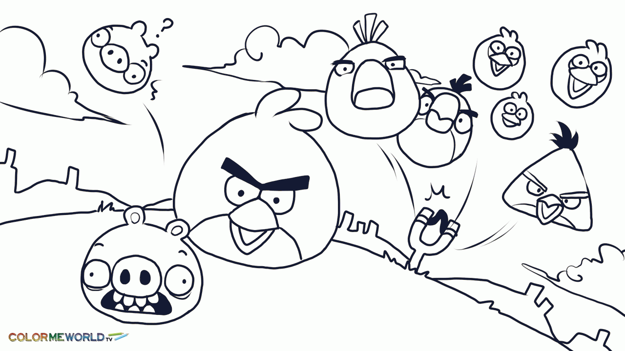 Angry Birds Coloring Pages Hard Coloring Pages Angry Birds Space ...
