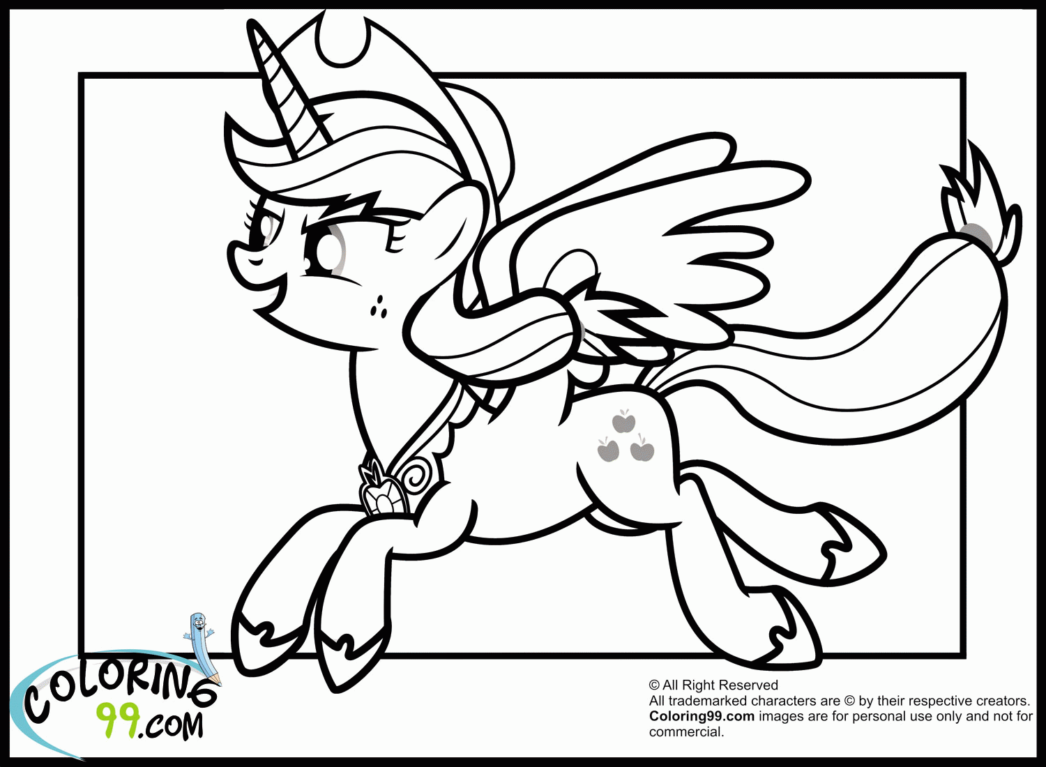 My Little Pony Coloring Pages Princess Cadence Wedding
