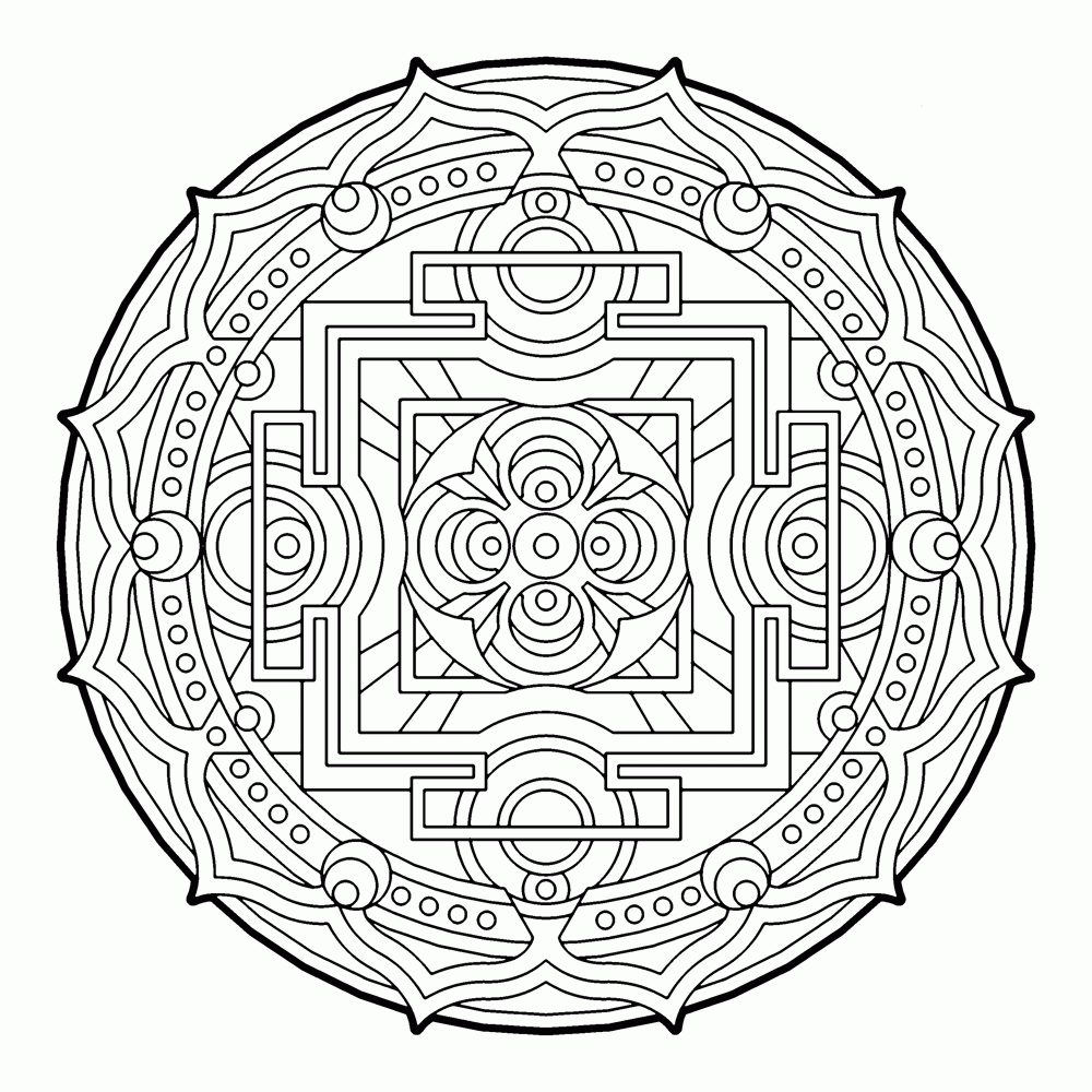 Sacred Geometry Coloring Page Coloring Home