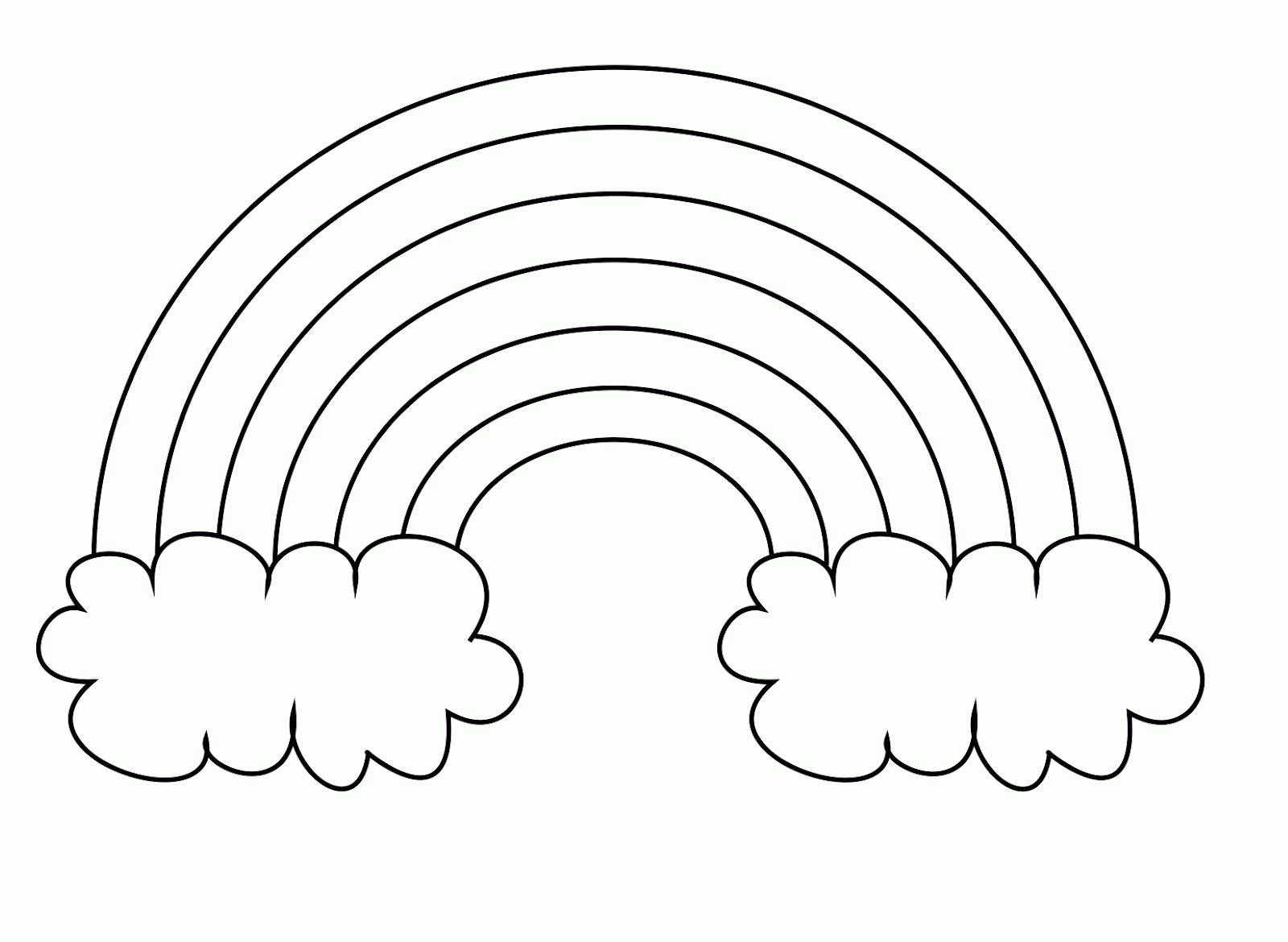 Preschool Coloring Pages Of Rainbows Coloring Home