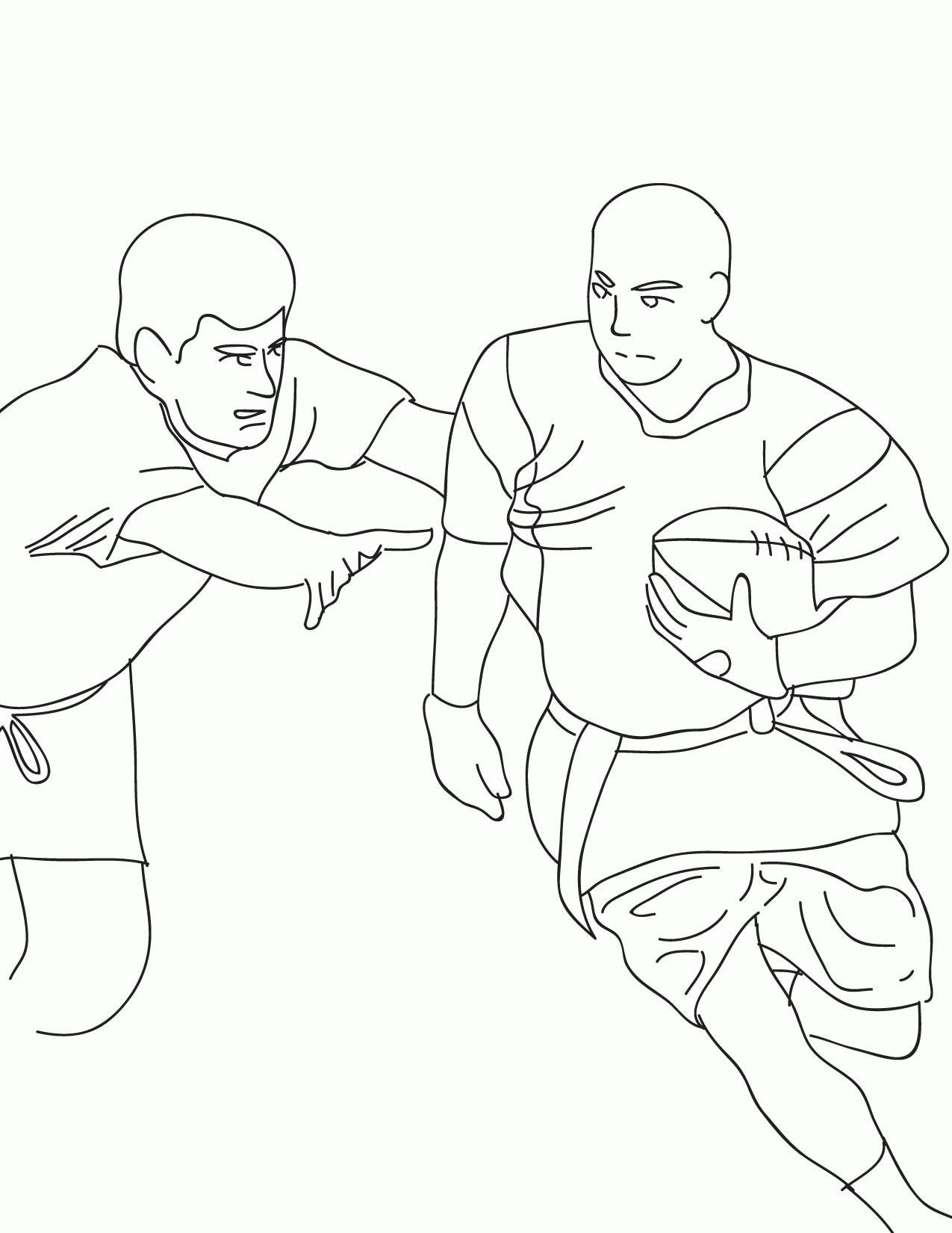 Flag Football Coloring Page - Handipoints