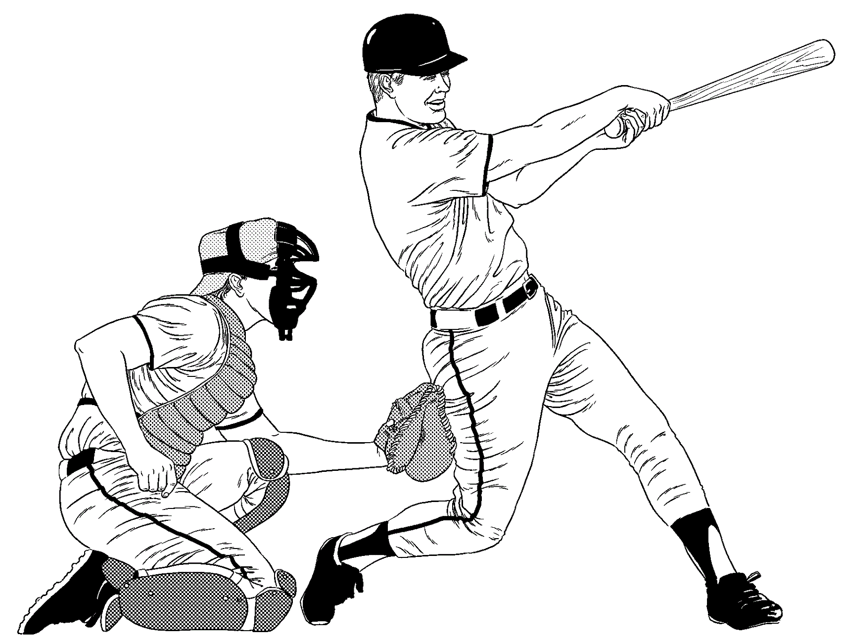 Coloring Page Of A Baseball Player Coloring Home