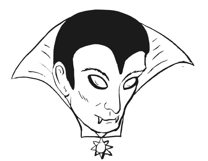 Vampire Coloring Page Realistic Vampire Face Coloring Home