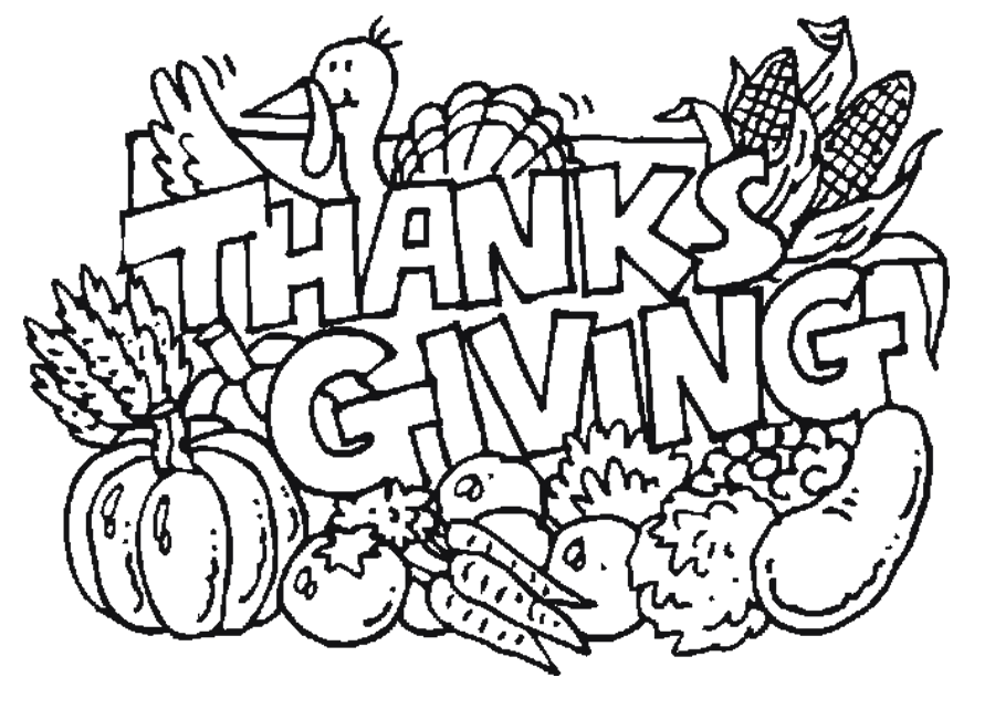 Free Thanksgiving Color Pages For Children