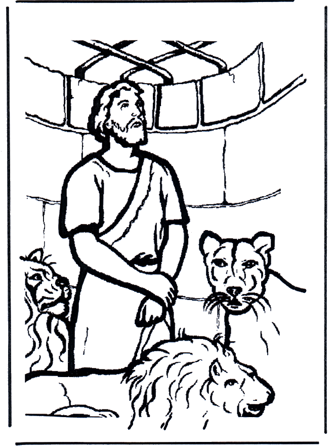 Daniel And The Lions Den Coloring Page – childrencoloring.us