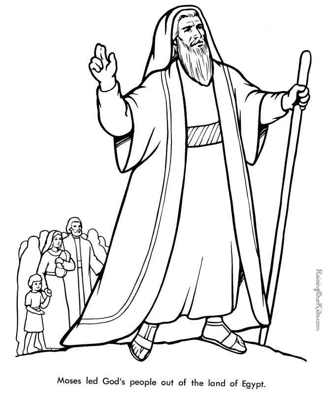 Moses Coloring Pages Kids Home Bible Prayer