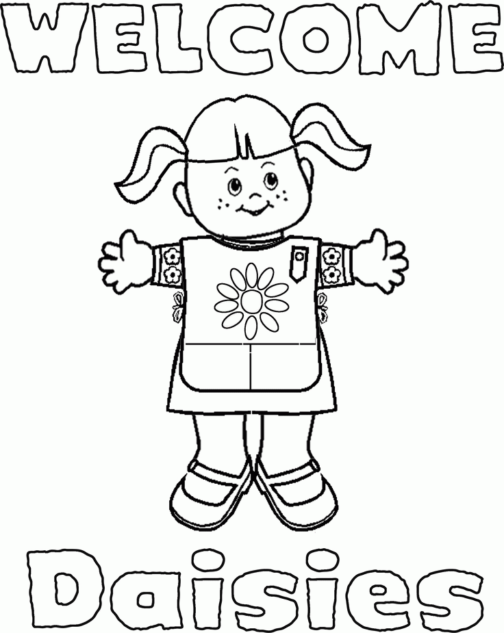 Girl Scouts Coloring Pages Coloring Home