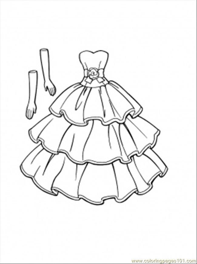 Printable Coloring Dresses | Pictxeer
