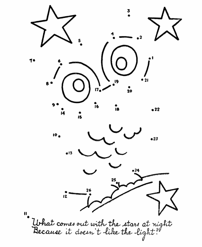 Dot-to-Dot Activity Page: Night Owl | Nocturnal Animals