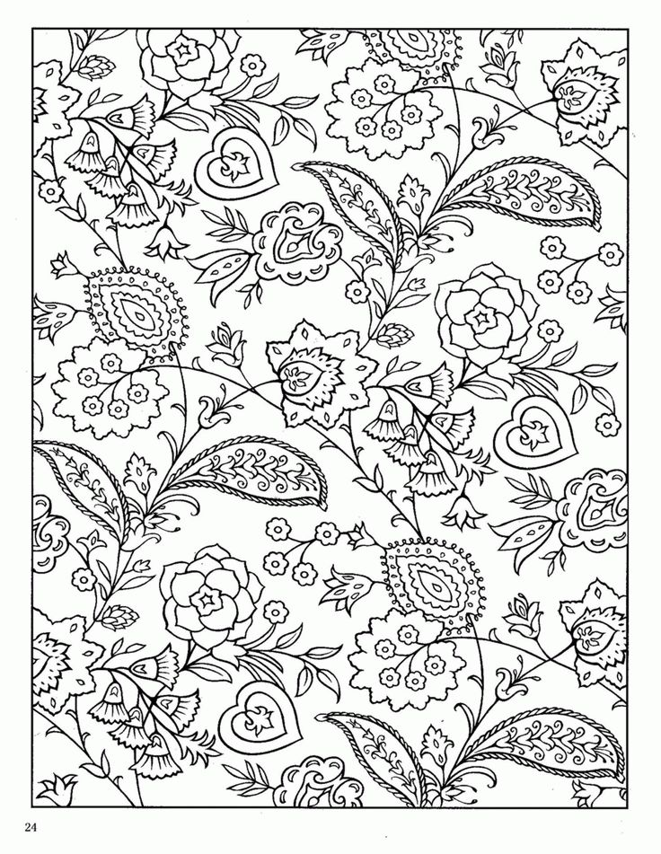 Dover Paisley Designs Coloring Book | Art worksheets