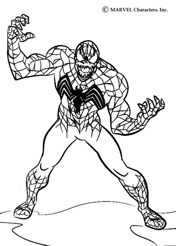 Spiderman Vs Venom Coloring Pages - Coloring Home