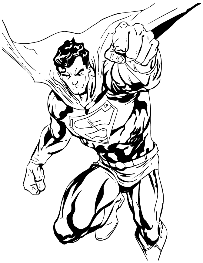 Superman Logo Coloring Page | HM Coloring Pages