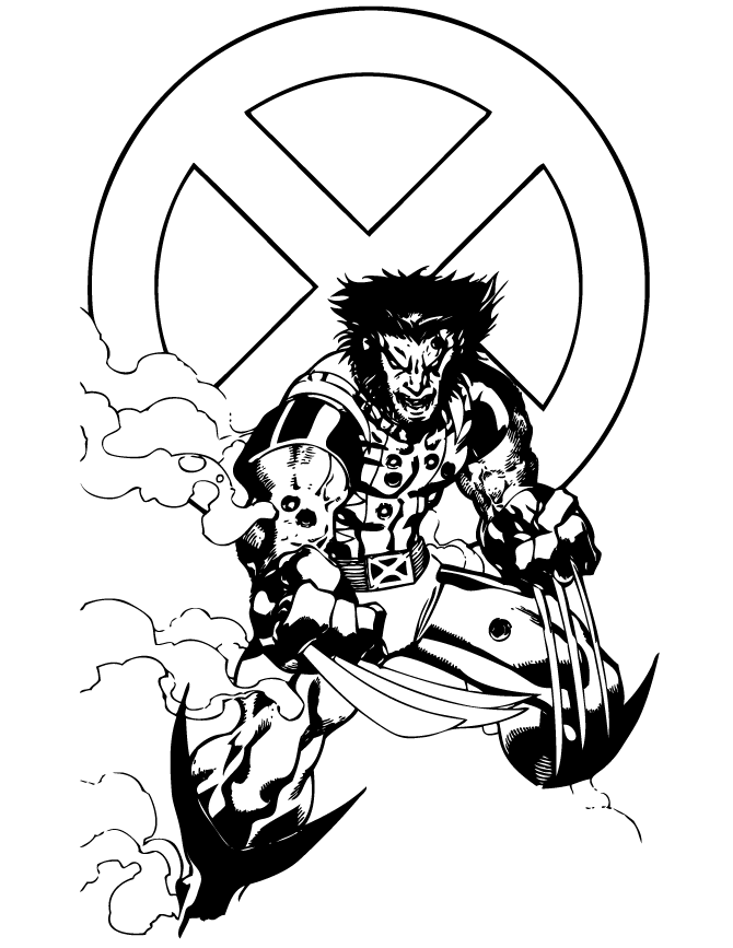 marvel wolverine Colouring Pages