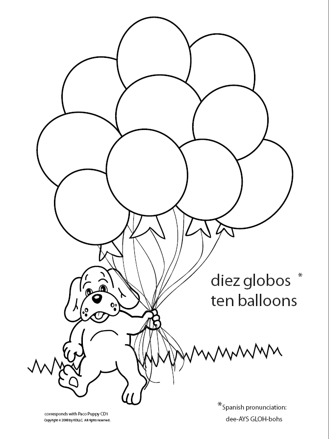 Balloons Coloring Pages - Coloring Home