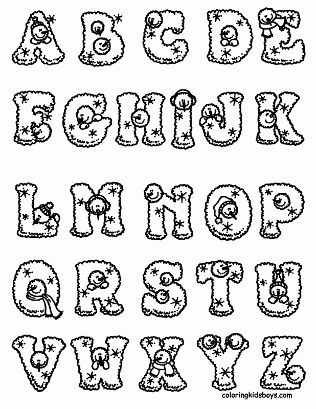 Alphabet coloring pages for preschoolers - Coloring Pages 