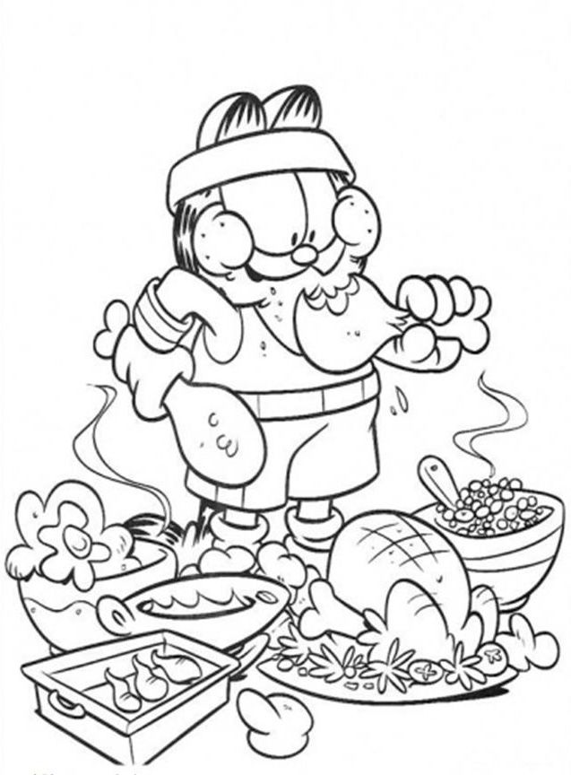 Garfield Junk Food Coloring Pages - Food Coloring Pages : Coloring 