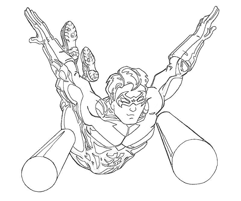 Nightwing Coloring Pages Home Batman Trend Jobspapa Quoteko