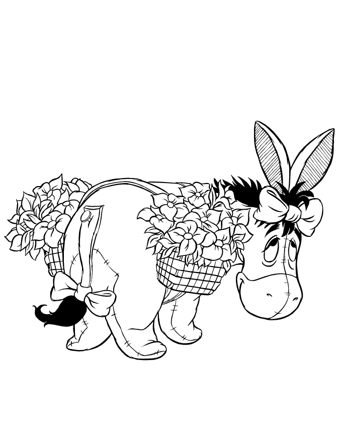Wet Eeyore In The Rain Coloring Page | Free Printable Coloring Pages