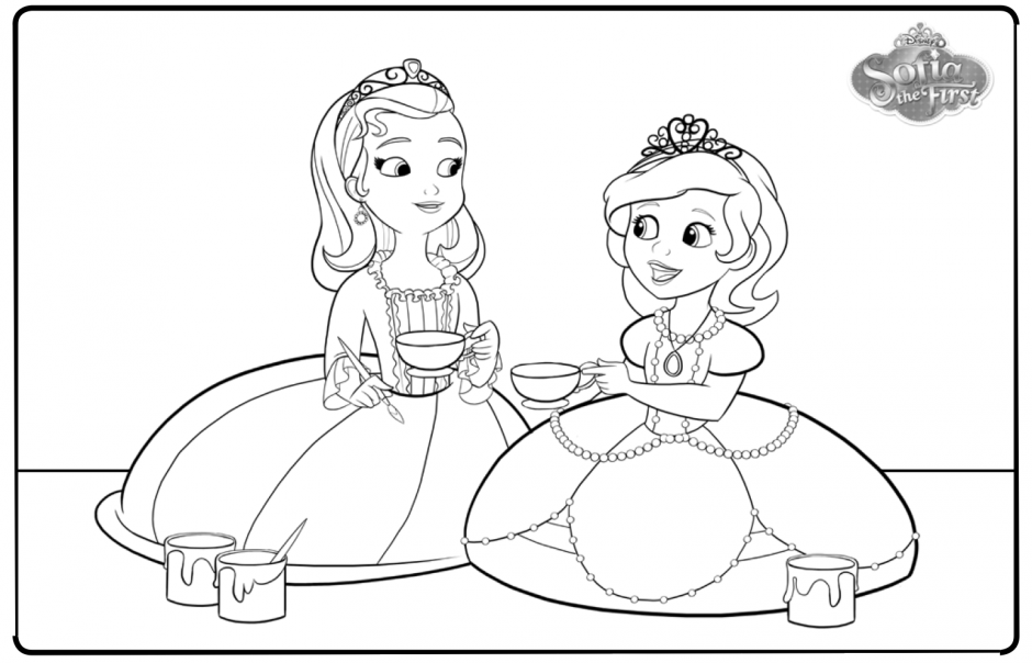 Sophia The First Coloring Page - Coloring Home