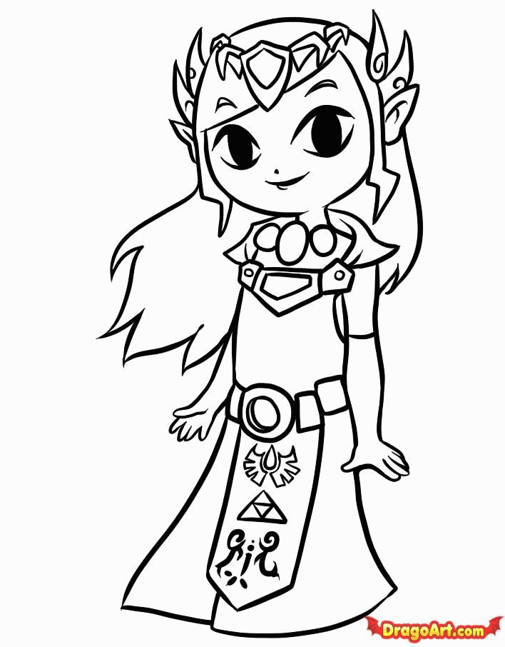 The Legend Of Zelda Coloring Pages Coloring Home